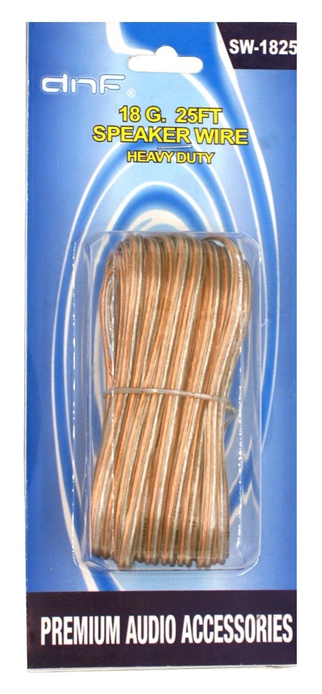 DNF 18 Gauge 100% Copper Speaker Wire 25 Feet – FREE SAME DAY SHIPPING!