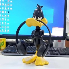Duck Headphone Stand Desktop Headset Holder Display Desk Organizer Cute Decor