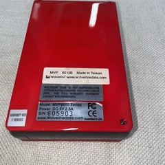 Wolverine MVP 9000 80GB Multimedia Player Digital Audio Photo Video Storage Red