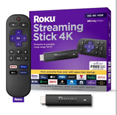 Roku Streaming Stick 4K 2160p HDR Dolby Vision Wi-Fi HDMI Voice Remote