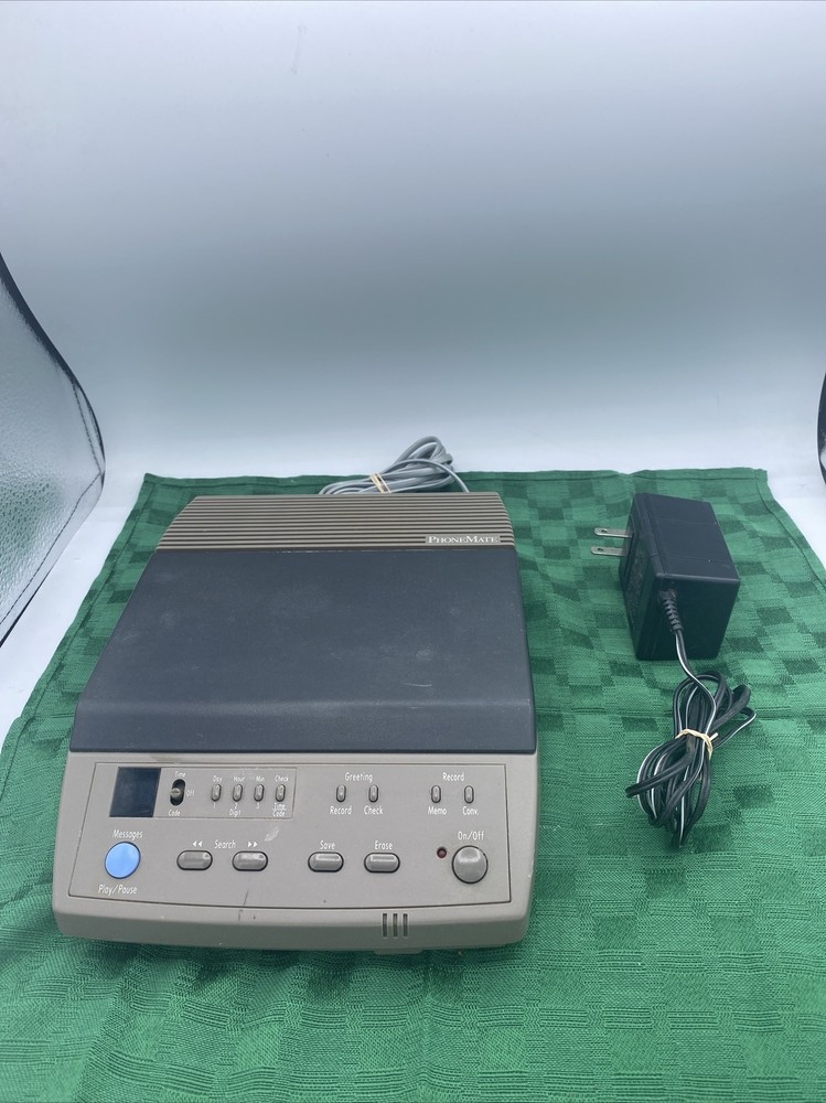 Vintage 1990 Phonemate 4200 telephone answering machine Rare