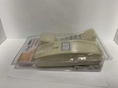 Golden Eagle Corded Trimline Phone Desk/Wall Retro Ivory Push Button Telephone