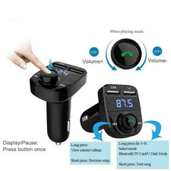 Bluetooth 5.0 Car Wireless FM Transmitter Adapter AUX Hands-Free 2USB PD Charger