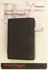 120VAC to 12VDC 1000mA Power Supply Cigarette Lighter Socket ~ RadioShack 22-505