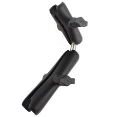 RAM Mount Aluminum Standard and Long Socket Arm with 1 inch Double Ball Adapter