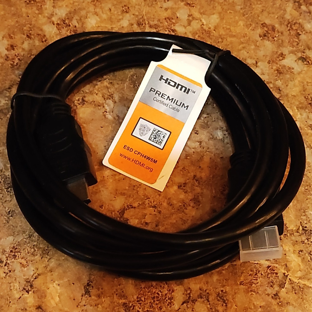 Premium Certified HDMI Cable 5m Black HDMI Standard Male to Male ESD CPH4W5M
