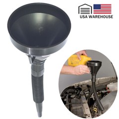 Water Oil Funnel for Automotive with Hose Wide Mouth Flexible Long Flexible