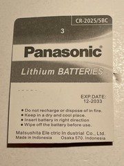 1 pc Fresh Stock CR2025 DL2025 ECR2025 3v Lithium Battery Expire 2033+ Free Ship