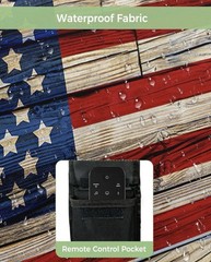 American Flag Outdoor Weather Proof TV Cover for 70 to 75 Inch TVs Heavy Duty
