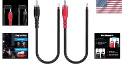 1ft RCA to Speaker Wire with Braided Shield – Superior Audio Quality