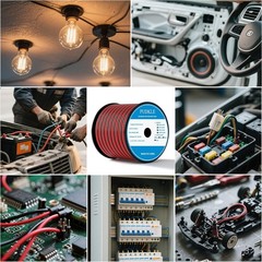 18 Gauge/18 Awg Copper Clad Aluminum 2 Conductor Red Black Electrical Wire 100ft