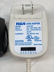 RCA Lot Of 2 AC/DC ADAPTORs MODEL : AH3 WH , Vdc085 : DC 1.5/3/4.5/6/7.5/9/12V