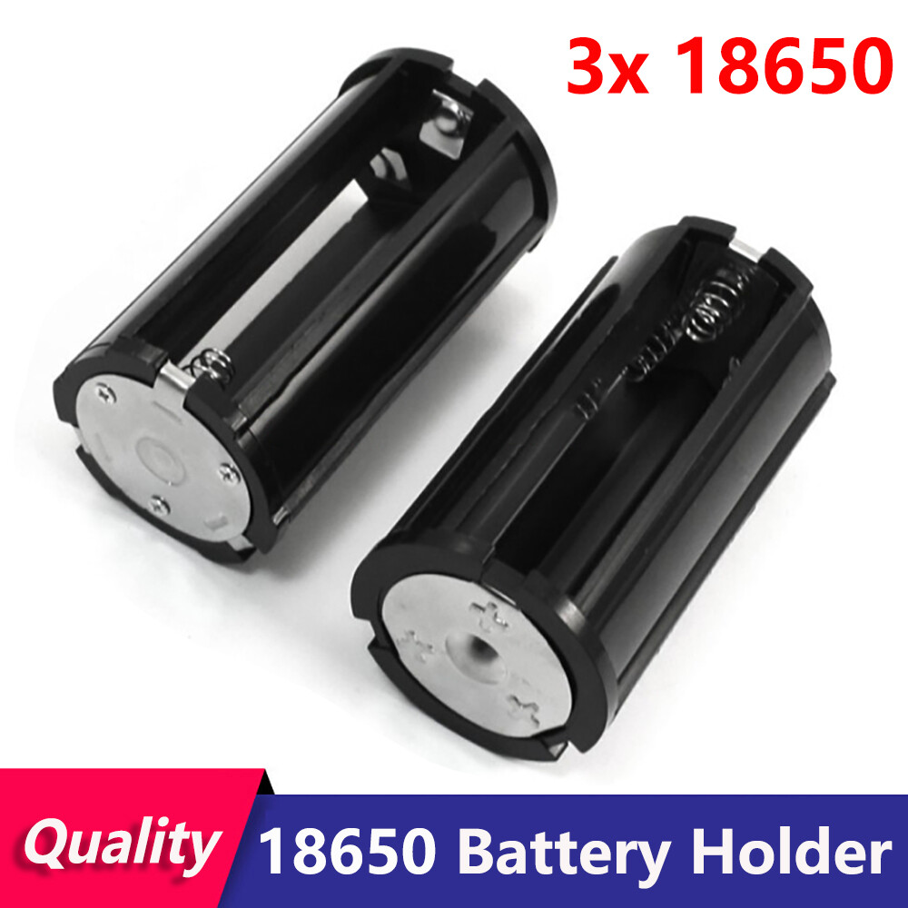 3x 18650 Battery Holder 3 Cell Battery Parallel Holder Adapter Case Cylindrical