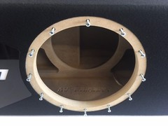 JL Audio 12W7AE ported sub box SPECIAL EDITION with black plexi port trim