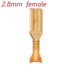 50PCS Non-insulated Female 2.8mm Spade Terminals Brass Crimp Wire Connectors US