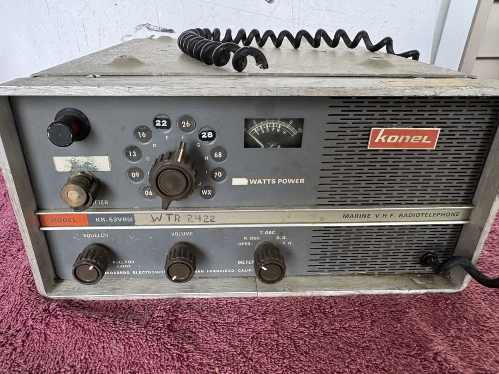 Vintage Electronics Konel Konig VHF Marine Radiotelephone as is untested