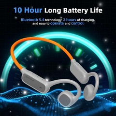 Bone Conduction Wireless Headphones with LED & 10 Hours Play for Outdoor Sports