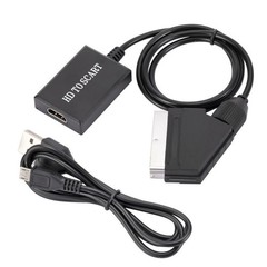 New 1080P HDMI-Compatible To Scart Video Output Audio Converter Adapter