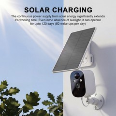 2PCS 4MP Wireless Security Camera 2K WiFi Solar Battery Power Camera Outdoor