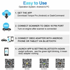 ANCEL OBD2 Code Reader Bluetooth ELM327 Check Engine Scanner Car Diagnostic Tool