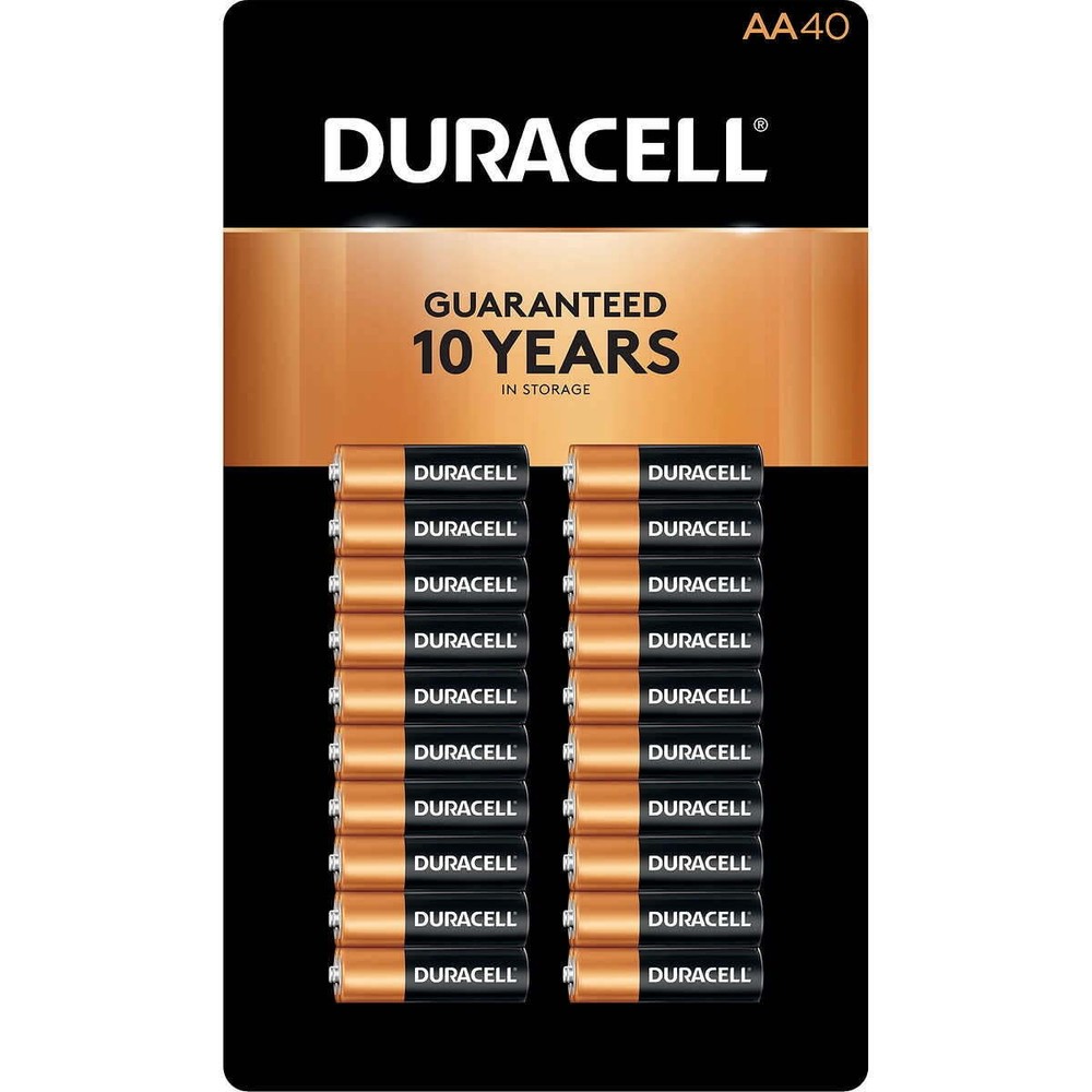 Duracell CopperTop AA Alkaline Batteries, 40 Count, 10 Years