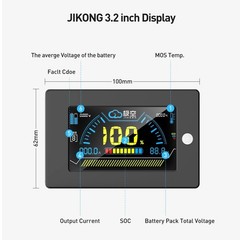 JIKONG 4S-24S 12V-72V 40A-300A Li-ion LiFePo4 LTO BMS W/Active Balance BT/RS485