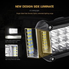 2x Tri Row 4″inch 90W Pods LED Work Light Bar FLOOD Offroad ATV SUV 4WD PK 18W