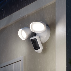 Ring Floodlight Cam Pro 4K (Newest Model) Wired | 2nd gen | Sealed | White