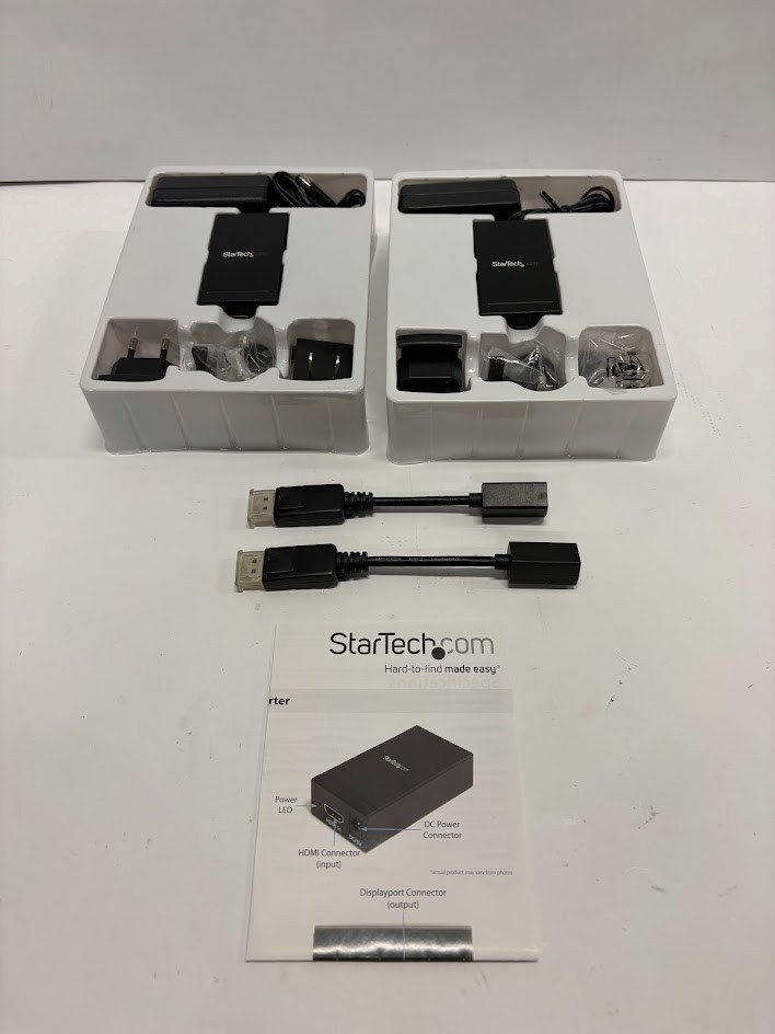 StarTech HDMI2DP HDMI or DVI to DisplayPort Active Converter (2 PCS) *NOB*