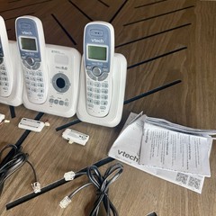 VTech CS6124 DECT 6.0 Cordless Phone System w/ 3 Handsets Answering Machine