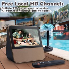 Rywob 7″ Small TV with 1080P Touch Screen,Bluetooth Karaoke Machine