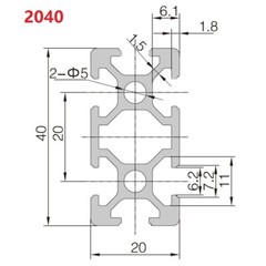 2/4/10x 2040 T-Slot Aluminum Extrusion 300mm – 1000mm 20mm x 40mm CNC 3D Printer