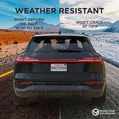 Silicone License Plate Frame Rust Proof, Rattle Proof, Weather Proof Black