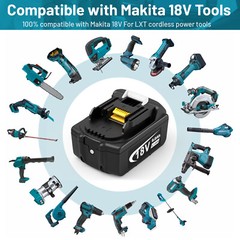 4 Pack 8.0Ah 18V For Makita LXT Lithium-Ion BL1830B BL1830 BL1860B Tool Battery