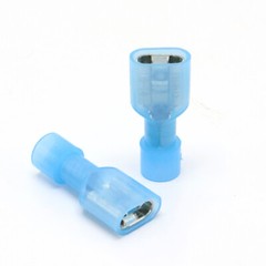 100PCS Blue Female Insulated Wire Spade Terminals Crimp Connectors 16-14 AWG US