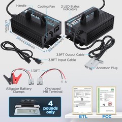 24V 20A Lithium Battery Charger 29.2V LiFePO4 Battery Charger 24 Volt Lithium Ch