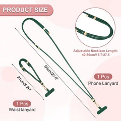 Adjustable Phone Crossbody Lanyard and Wrist Strap Lanyard Kit, Dark Green