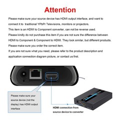 Aluminum HDMI to Component Converter 1080P with Scaler Function – YPbPr Adapter