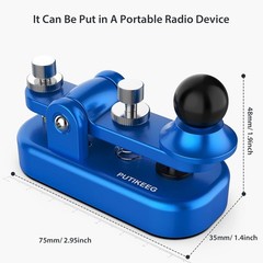 Mini Morse Radio Key Double Paddle with Aluminum Body