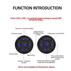 Wireless Bluetooth Media Button Remote Car Bike Music Control iOS Android