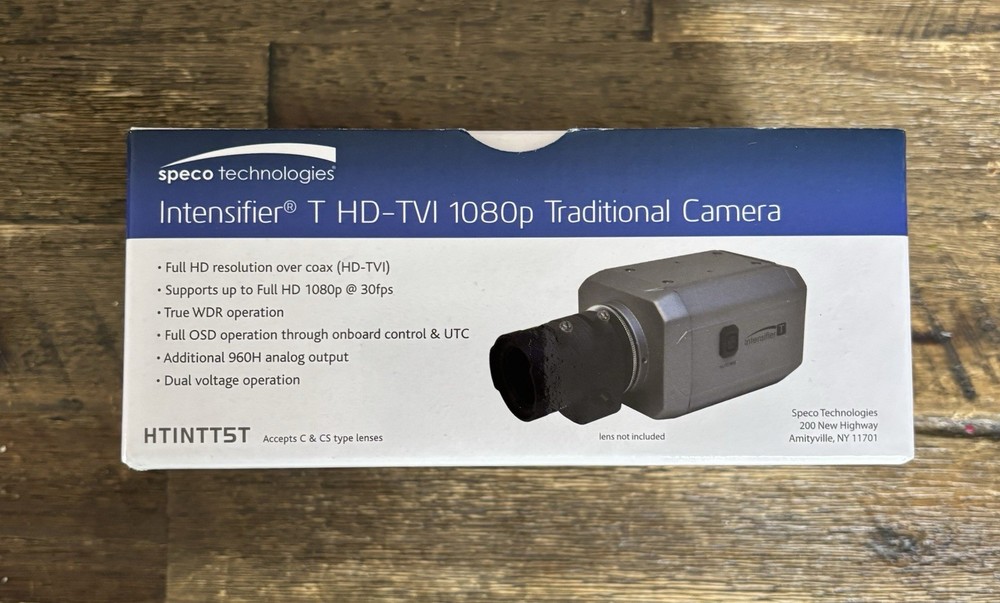 NEW Speco Technologies HTINTT5T Camera – 2 MP Resolution – Lens Not Included