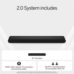 VIZIO 2.0 Soundbar w/ Dolby Atmos & DTS:X., HDMI eARC – SV200M-0808