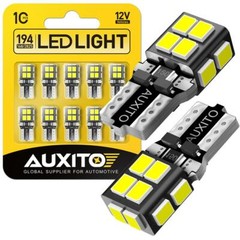 10X AUXITO 194 2825 T10 168 Interior License Plate LED Light Bulb Super Bright