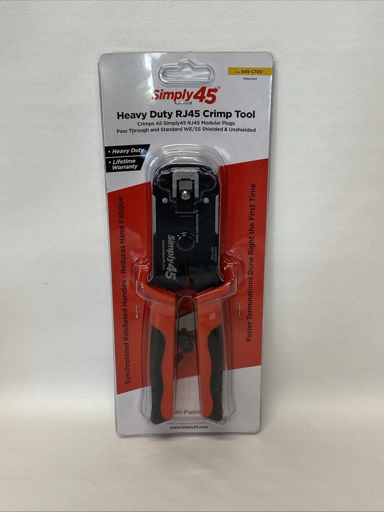 New Simply45 RJ45 Crimp Tool for S45 UTP RJ45 Pass Through Plugs (S45-C100) K5