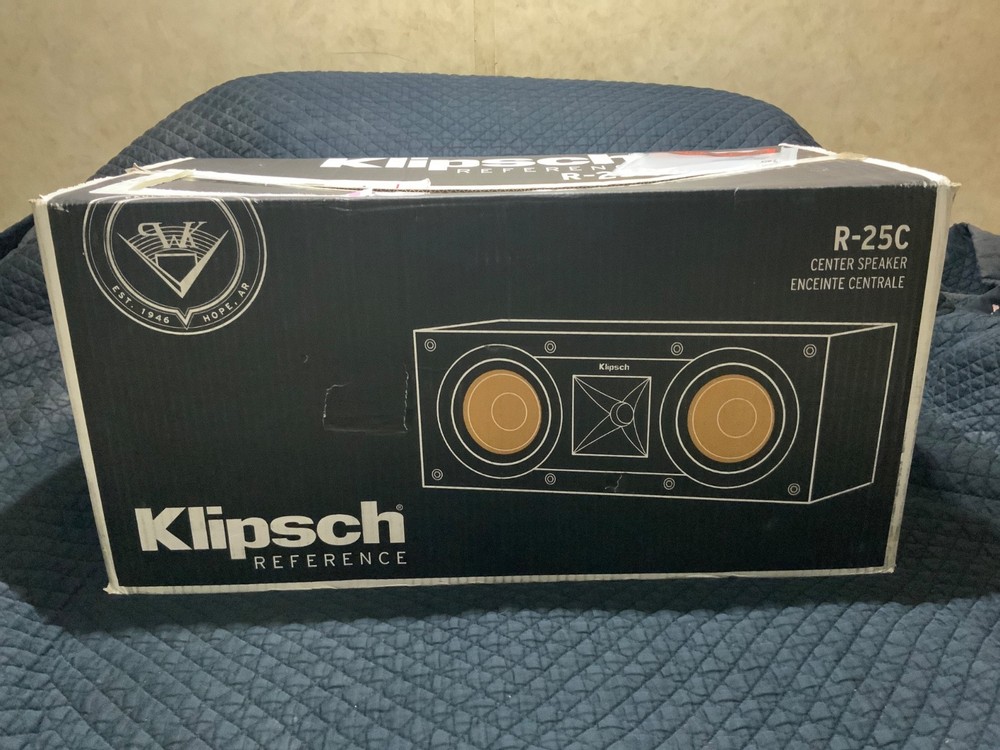 New Klipsch Reference R-25C Two Way Center Channel Home Speaker Black