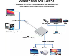 USB C to HDMI Adapter – 4K HDMI Port Multiport AV Converter PD-IN USB-C, USB 3.0