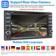Double Din Car Stereo Radio CD DVD Bluetooth In-Dash Player with Carplay GPS Nav