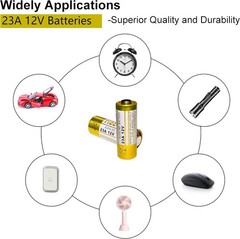 23A 12 Volt Battery 12V Alkaline Battery 5 Count,23A 12v Battery for Remote