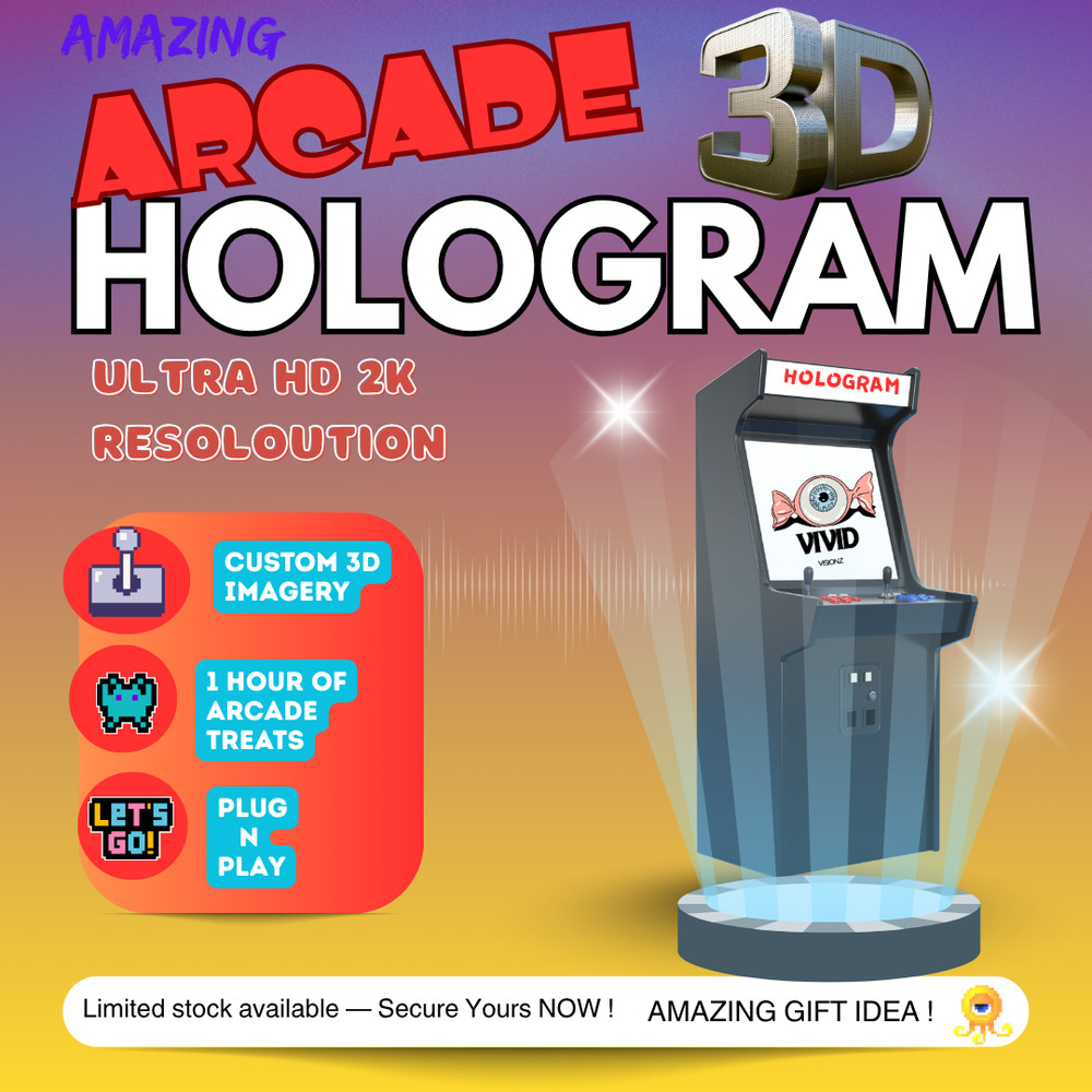 3D Holographic Man Cave Display Art | Smart TV Room Decor | Personalized Gift