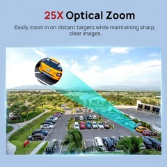 Vikylin 4K 8MP 25X PTZ 360 degree POE IP Camera Outdoor IR Audio Auto Tracking